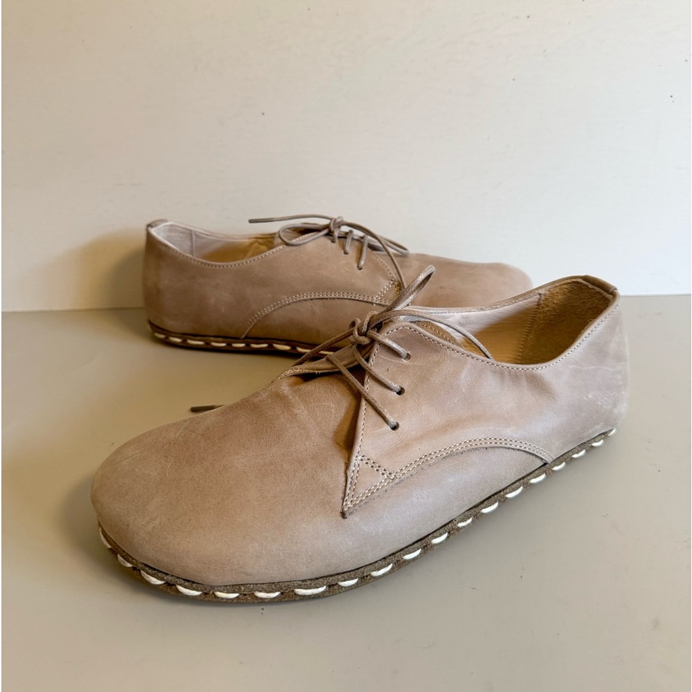 Nefes Soft Leather Handmade Barefoot Lace Up Shoes Womens Sz 7.5